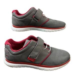 Anodyne Diabetic Comfort Shoes 13M Gray Red Strap Walking Orthopedic Support